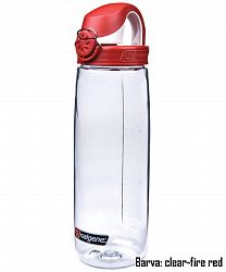Fľaša NALGENE OTF 0,7 l - clear-fire red