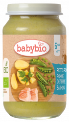 Babybio Hrášok a zemiaky s lososom BIO 200 g