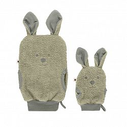 BIBS Kangaroo rukavice na kúpanie z BIO bavlny, Sage