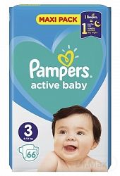 Pampers Active Baby 3 6-10 kg 66 ks